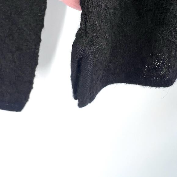 Kuna Black Textured 100% Baby Alpaca Crewneck Sweater Womens Size XS - Picture 3 of 6